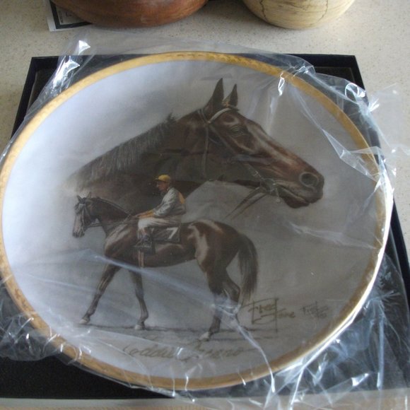 Fred Stone Gold Signature Edition Kelso Eddie Arcaro Up Collectors Plate - Picture 10 of 10